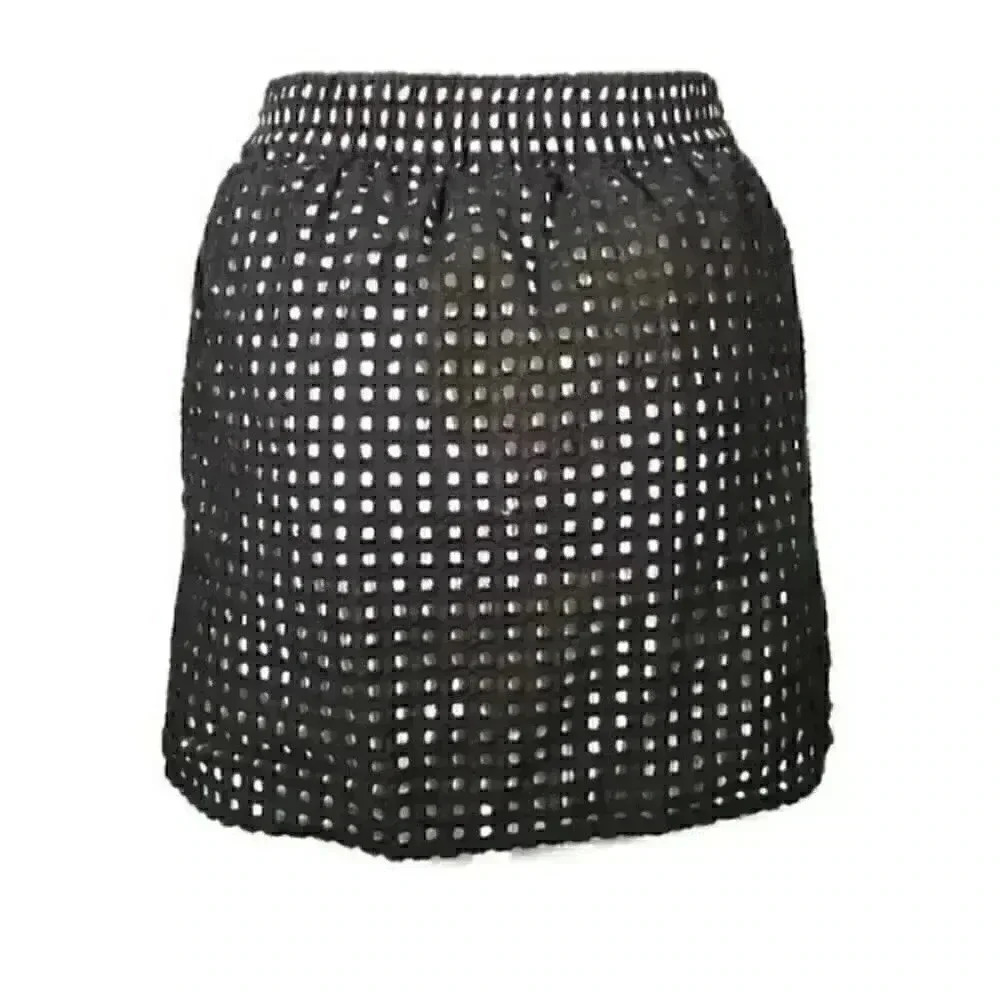 Ann Taylor LOFT 100% Cotton Eyelet Skirt - Picture 2 of 7